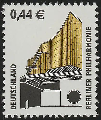 2298b SWK Euro 0,44 Couleur jaune or foncé, marque post-fraîchissement **