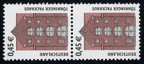 2299 SWK 0,45, Typ IIIc Naht-Paar ohne Nr. **