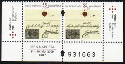 2735Sr+Sl Tag der Briefmarke 2009 - UR-Paar, ** postfrisch