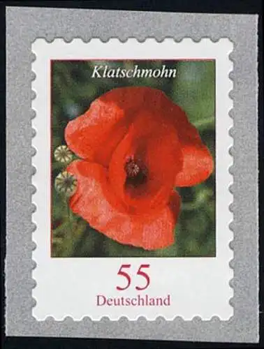 2477 Blumen 55 Cent sk aus 10000-Rolle mit GERADER Nummer **