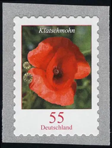 2477 Blumen 55 Cent sk aus 10000-Rolle mit GERADER Nummer **