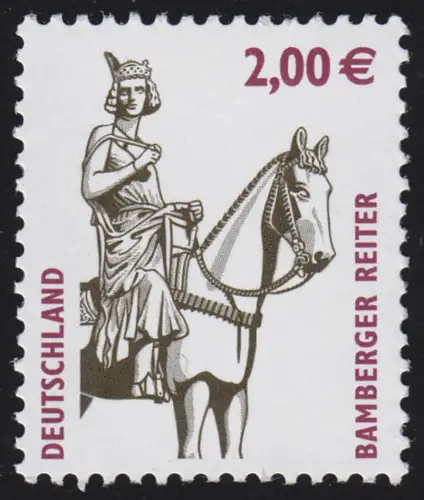 2314 SWK Euro 2,00 Marke mit SCHWARZER, gerader Nr.  **