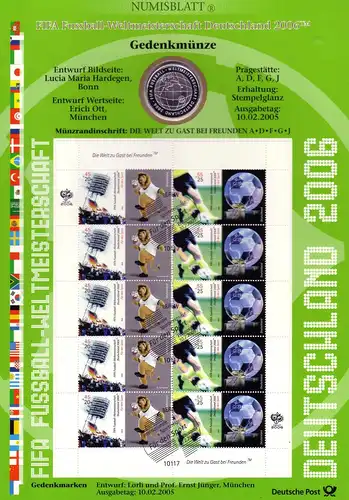 2439-2440 Coupe du monde: lettre D - Numisblatt 2005