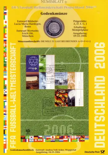 Block 67 Fußball-WM: Münzbuchstabe F - Numisblatt 2006