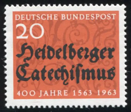 396 Katechismus mit PLF schwarzer Strich über 1963, Feld 2 - postfrisch **