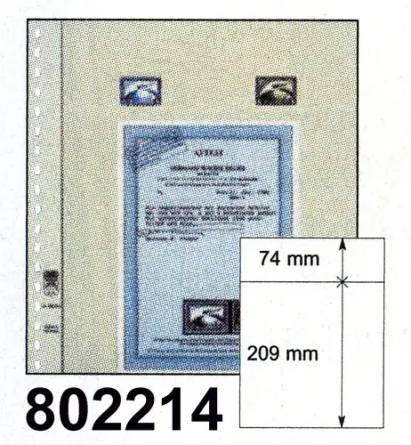 LINDNER-T-Blanko - Einzelblatt 802 214