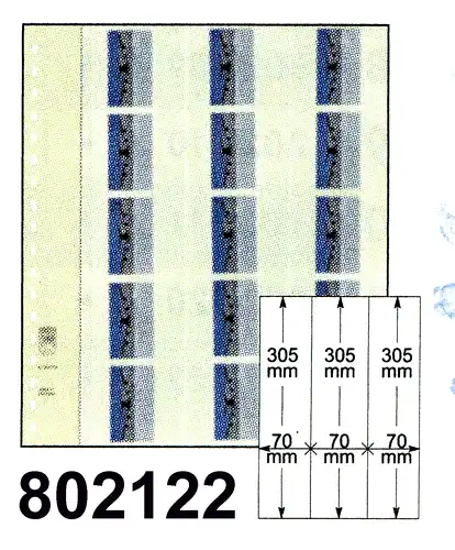 LINDNER-T-Blanko - Einzelblatt 802 122 für Rollenmarken