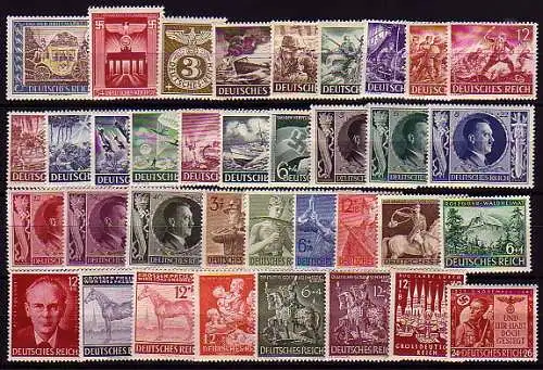 Année 1943 (36 marques) complet post-fraîchissement / MNH / **