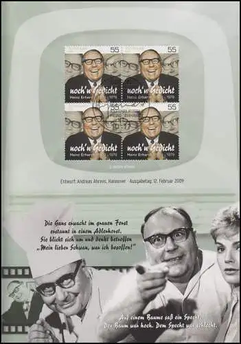 2721 Komiker, Dichter, Musiker und Dichter Heinz Erhardt - EB 1/2009