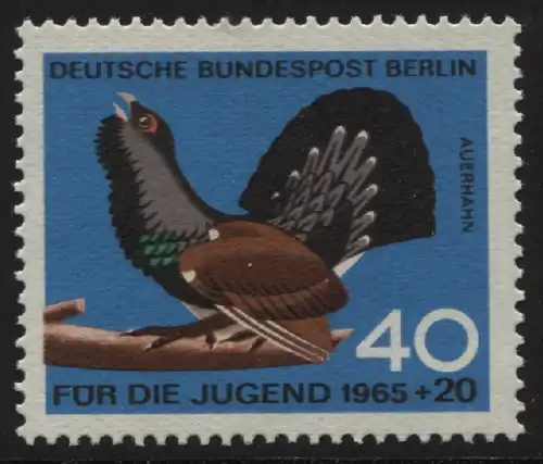 253DD Jugend Auerhahn 40 Pf mit Doppeldruck der Farbe schwarz **