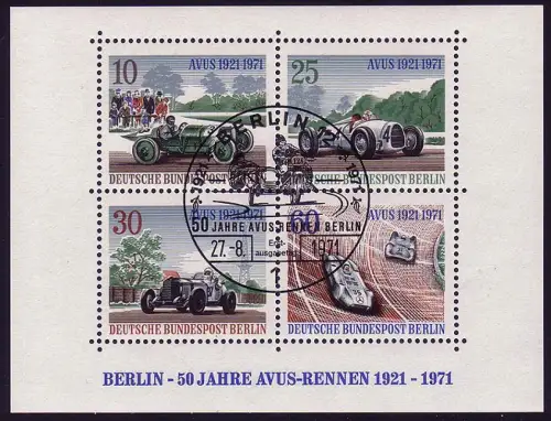 Block 3 AVUS-Rennen 1971 mit ESSt Berlin 27.8.1971