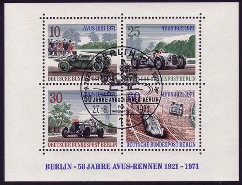 Block 3 AVUS-Rennen 1971 mit ESSt Berlin 27.8.1971