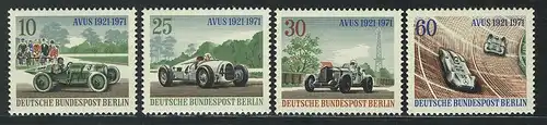 397-400 AVUS-Rennen 1971 aus Block 3, Satz postfrisch