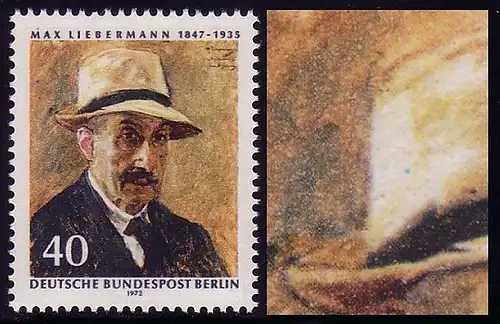 434 Liebermann mit PLF: blauer Fleck links im Hut, Feld 7, **