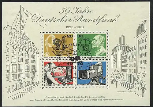 Block 4 Deutscher Rundfunk 1973, ESSt Berlin Casque 23.8.1973