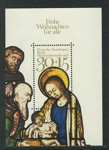 Block 7 Weihnachten - Anbetung der Könige 1978, postfrisch