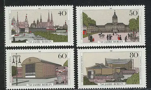 772-775 Jubiläum 750 Jahre Berlin 1987 - Einzelmarken aus Block 8, Satz **