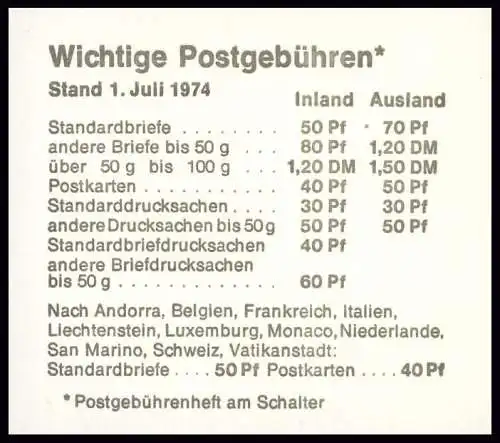 20aI MH Unfall 1974 mit Plattenfehler verdicktes E in -ZEIT, Feld 6, **
