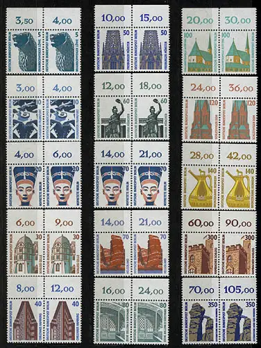 793ff SWK 15 Werte komplett, Oberrand-Paare, Satz **