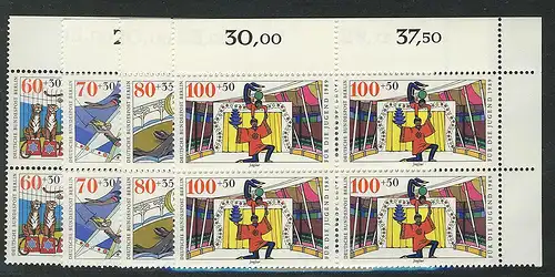 838-841 Jugend Zirkus 1989, E-Vbl o.r. Satz ** postfrisch