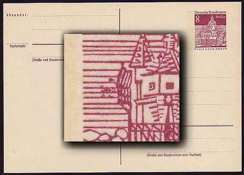 P 76 - Bauten 8 Pf mit Abart: Rauch links an der Burg **