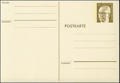 P 90a - Hinemann 15 Pf, carton couleur raclée **