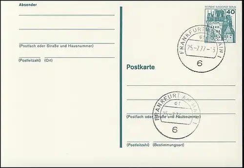 P 104 - BuS 40 Pf mit Strichlinien VS-O Frankfurt