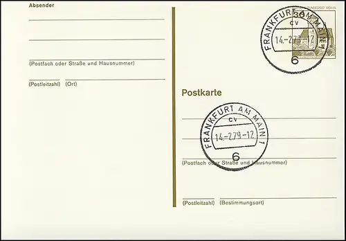 P 108 - BuS 30 Pf avec lignes-barres, VS-O Frankfurt PLZ 6