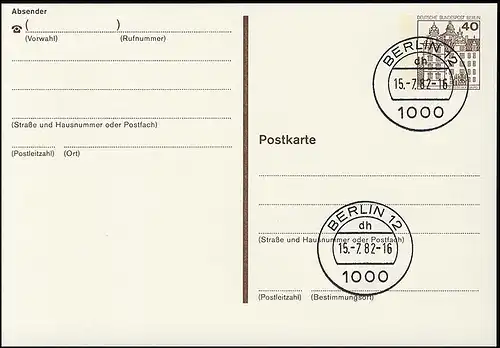 P 121 I - BuS 40 Pf Buchschriften VS-O Berlin