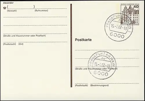 P 121 I - BuS 40 Pf Livres VS-O Francfort/Main