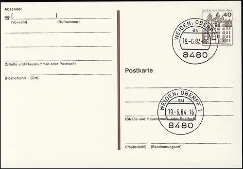 P 121 II - BuS 40 Pf Letterset VS-O Prairies