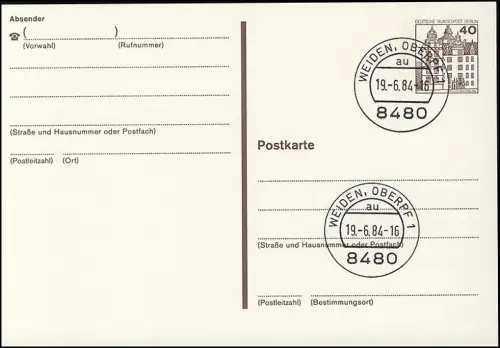 P 121 II - BuS 40 Pf Letterset VS-O Prairies