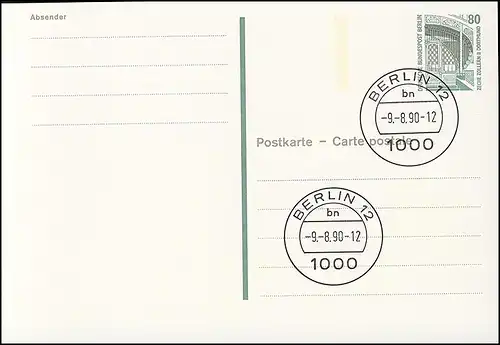 P 136 - SWK 80 Pf Päck déplacé à gauche, cacheté VS-O Berlin