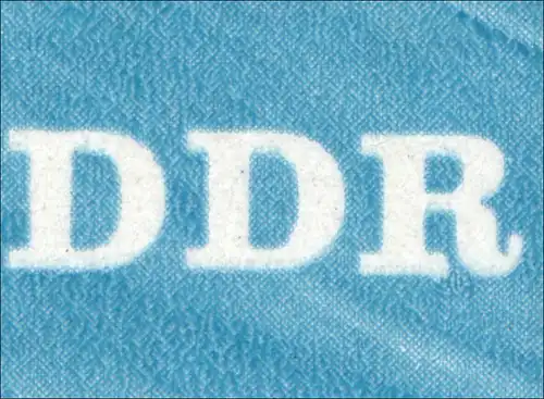 2163 Pont 10 Pf: en dessous épais R en RDA, champ 15 **