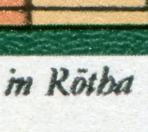 2111 Silbermann-Orgel 10 Pf. mit PLF: R in Rötha oben gebrochen, Feld 31 **