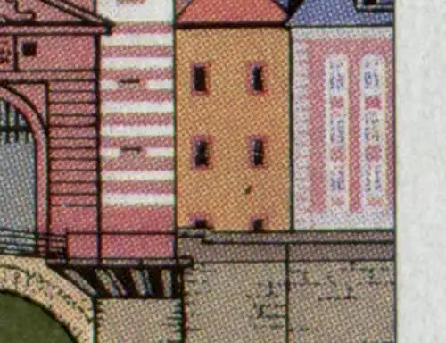 1868I Heidelberg - Bogen 10 avec PLF Fleck dans la maison, champ 1, **