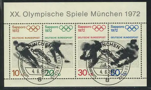 Block 6 Olympische Spiele München und Sapporo, ESSt München 4.6.1971