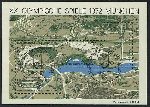 Block 7 Olympiapark 1972 mit ESSt Bonn 5.7.72
