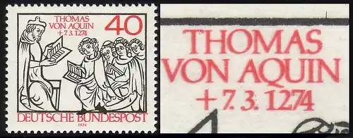 795DD Thomas von Aquin mit Doppeldruck Farbe lebhaftrot **