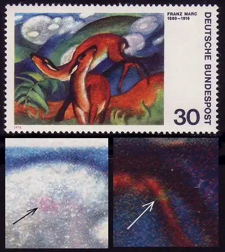 798 Expressionisten 30 Pf: roter Fleck und Beinbruch, Feld 3, **