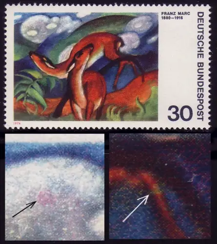 798 Expressionisten 30 Pf: roter Fleck und Beinbruch, Feld 3, **