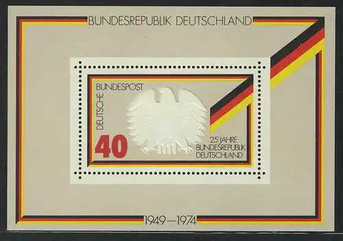 Block 10 - 25 Jahre Bundesrepublik, ** postfrisch