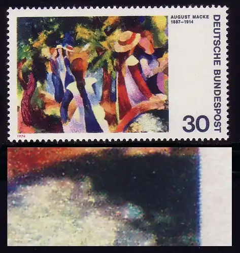 816 August Macke: tache bleue sous la main de la femme, champ 4, **