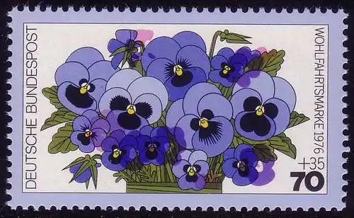 907 Wofa 70 Pf, forts déplacements des passes des couleurs rose et violet, **