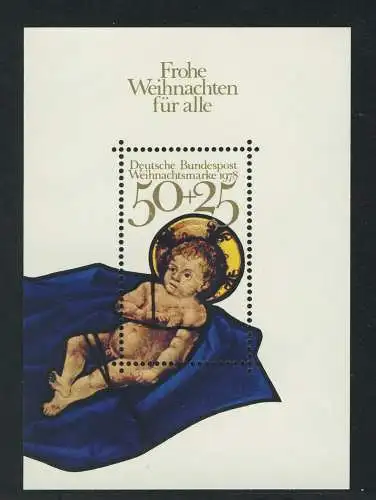 Block 17 Weihnachten 1978 - Christkind, postfrisch **