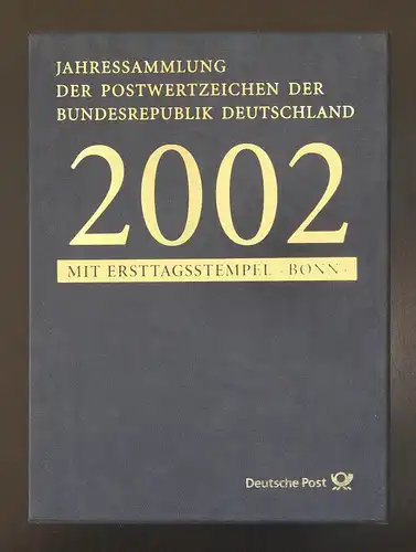 Jahressammlung Bund 2002 mit Ersttagssonderstempel