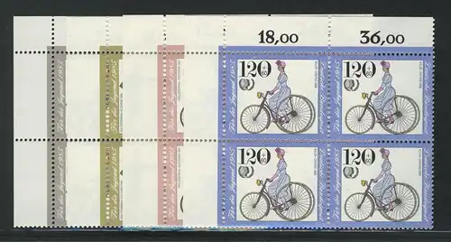 1242-1245 Vélos jeunes 1985, E-Vbl o.l. Taux **