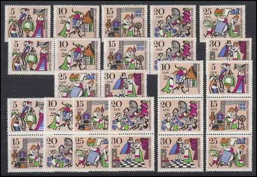 1323-1328 Fêtes du roi Bâton de Big Bag 1967, 9 ZD et 6 Ezm, set frais de port **