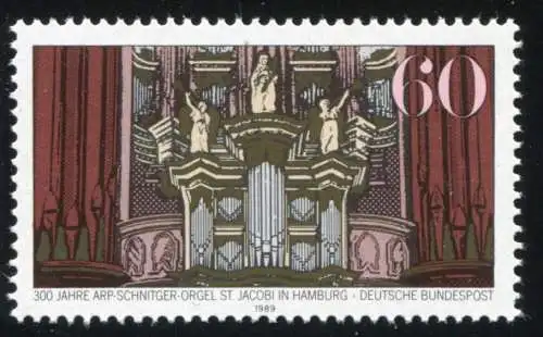 1441 Orgel mit Punkt im rechten Orgelsims, postfrisch **
