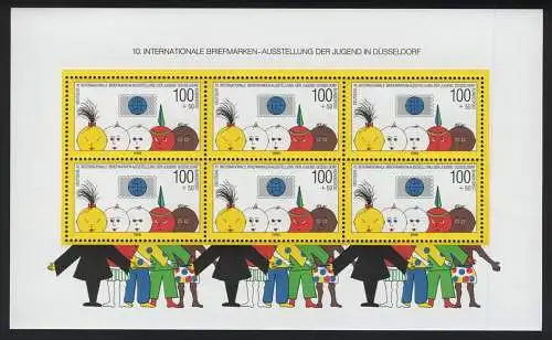 Block 21 Int. Briefmarkenausstellung IBA Düsseldorf 1990, postfrisch **